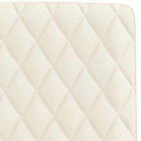Cadeiras de jantar 4 pcs veludo cor creme