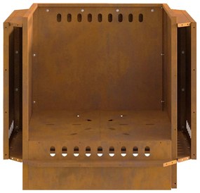 Fogueira Sem Fumaça vidaXL 58x58x51 cm em Aço Envelhecido
