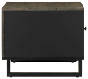 Mesa de centro 80x50x40 cm madeira de mangueira maciça preto