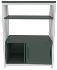 Estante Letos – Verde e Branco – 60 cm x 80 cm x 29,6 cm