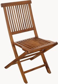 Cadeiras de jardim dobráveis em madeira de teca Maeva, conjunto de 2