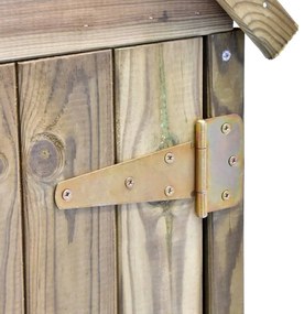 Abrigo ferramentas jardim porta 69,5x32x178cm pinho impregnado