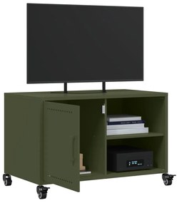 Móvel de TV 68x39x43,5 cm aço verde azeitona