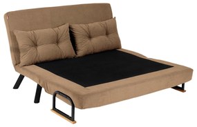 Sofá-Cama de 2 Lugares Sando – Castanho Claro – 175 cm x 133 cm