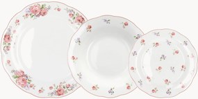 Conjunto de loiça em porcelana Poema, 6 pessoas, conjunto de 18