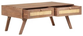 Mesa de centro em madeira de mangueira maciça 100x60x40 cm