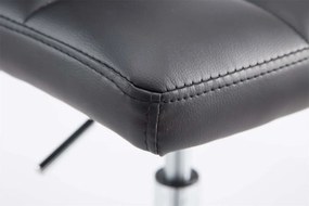 Conjunto de 2 bancos altos Palma V2 em couro sintético 74-88 x 44 x 49 cm Preto