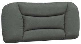 Estrutura de cama sem colchão 90x200 cm tecido cinzento-escuro