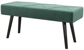 Banco de Pé de Cama Multifuncional e Moderno Banco de Dormitório com Pés de Aço e Assento Acolchoado 100x36x45 cm Verde