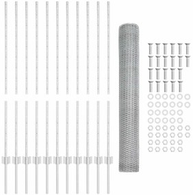 Conjunto de Cerca Conjunto de 2 Aço Galvanizado Padrão Durável
