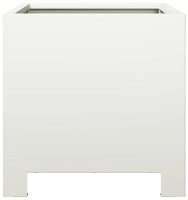 Vaso/floreira de jardim 2 pcs 30x30x30 cm aço branco