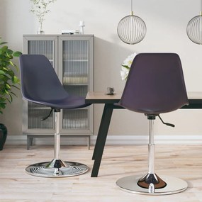 vidaXL Cadeiras de jantar giratórias 2 pcs PP lilás