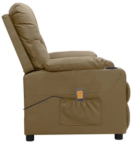 Cadeira de massagens couro artificial cappuccino