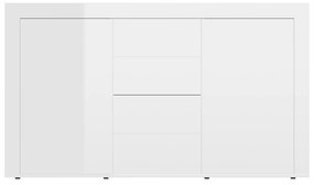Aparador 120x36x69 cm derivados de madeira branco brilhante