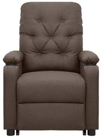 Poltrona elevatória de massagens tecido castanho