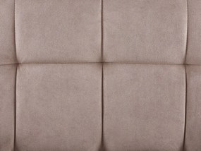 Poltrona com repousa-pés em veludo creme MOLLE Beliani