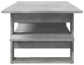 Mesa de centro 102x55x42 cm madeira processada cinza cimento