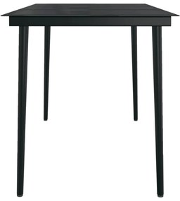 7 pcs conjunto de jantar para jardim castanho e preto