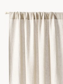 Cortinas semitransparentes com bainha para varão Harmony, conjunto de 2
