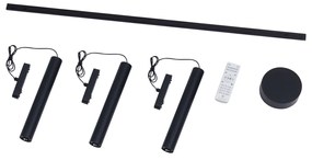 Sistema de iluminação de trilho moderno com 3 pendentes pretos monofásicos - Magnetic Cassie