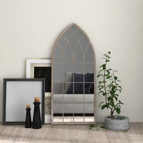 vidaXL Espelho em ferro p/ uso no interior 100x45 cm cor areia