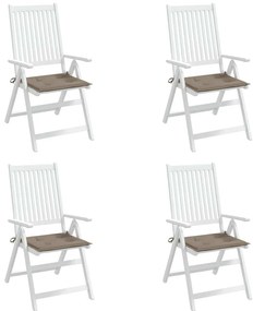 Almofadões p/ cadeiras de jardim 4 pcs oxford cinza-acastanhado