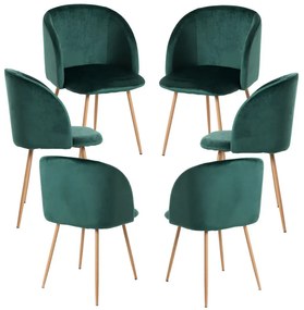 Pack 6 Cadeiras Velt Veludo - Verde