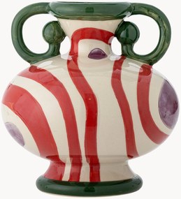Jarra decorativa em grés pintada à mão Betiva, Alt 26 cm