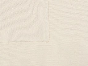 Manta decorativa em algodão creme 130 x 180 cm ASAKA Beliani