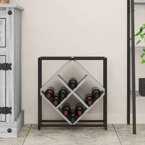Estante de Vinho Cinza Sonoma 51x18x52,5 cm Madeira Industrializada