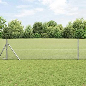 vidaXL Cerca de Fio Soldado com 7 Postes 0.4x10 m de Aço Galvanizado