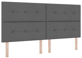 Estrutura de Cama vidaXL Cinza Escuro 200x200 cm em Tecido