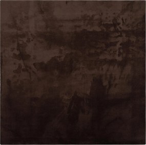 vidaXL Tapetes de área Quadrado HUARTE Castanho 240 x 240 cm Poliéster