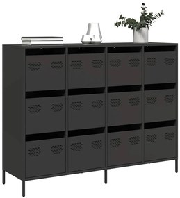 Aparador 135x39x103,5 cm aço laminado a frio preto