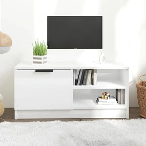 vidaXL Móvel para TV 80x35x36,5 cm madeira processada branco brilhante