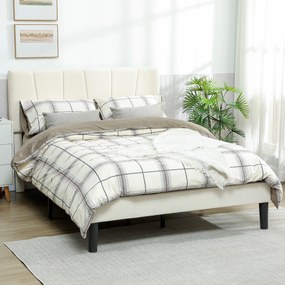 Estrutura de cama de casal 140 x 190 cm (COLCHÃO NÃO INCLUIDO), cama para 2 pessoas, cabeceira ajustável, base de cama 150 x 198 x 101/106/111/116/121