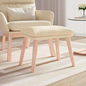 341426 vidaXL Apoio de pés 45x29,5x35 cm tecido cor creme