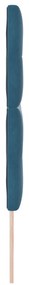Cabeceira vidaXL com Botões Estofados Azul Escuro 140 cm Veludo
