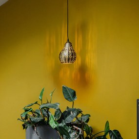 Candeeiro de suspensão oriental dourado - Billa Dia