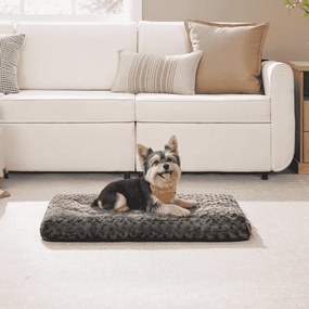 Cama para cães M 80 x 50 cm com estofamento macio cinza ardósia