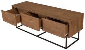 Móvel TV Milo – Nogueira/Preto – 140x50x40 cm