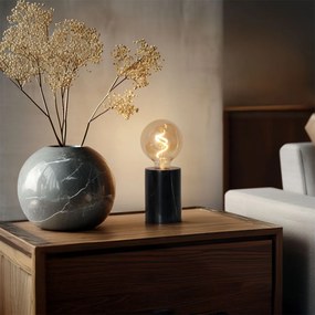 Candeeiro de Mesa Moderno Mármore Preto - Marissa