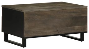 Mesa de centro 80x54x40 cm madeira de mangueira maciça preto