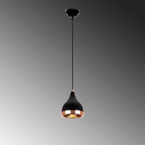 Conjunto de Candeeiro e Lâmpada de Mesa Yildo – Preto e Cobre – Chande