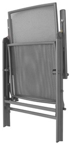 Cadeiras de jardim empilháveis 2 pcs aço cinzento