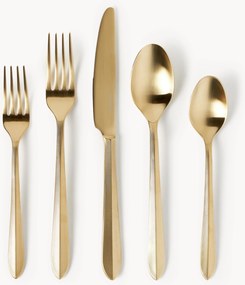 Conjunto de talheres em aço inoxidável escovado Thibaud, vários tamanhos