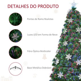 Árvore de Natal Artificial 150 cm Árvore de Natal com 180 Ramos 21 Luz