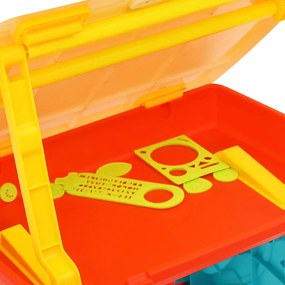 Secretária de aprendizagem infantil e cavalete ajustável