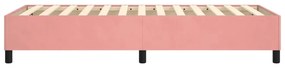 Estrutura de cama 80x200 cm veludo rosa