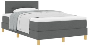Cama Box com Colchão Cinza Escuro 120x190 cm Tecido